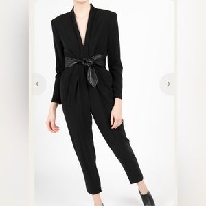 A.L.C. Kieran Belted Long Sleeve Jumpsuit